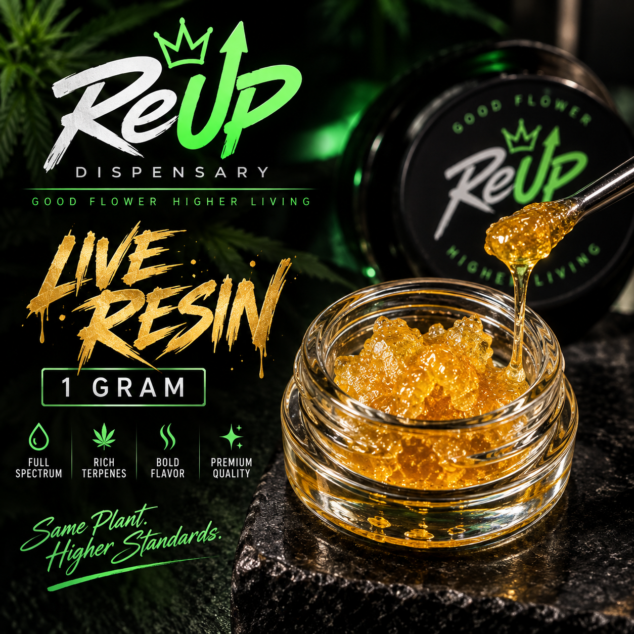 Live resin cannabis concentrate gram