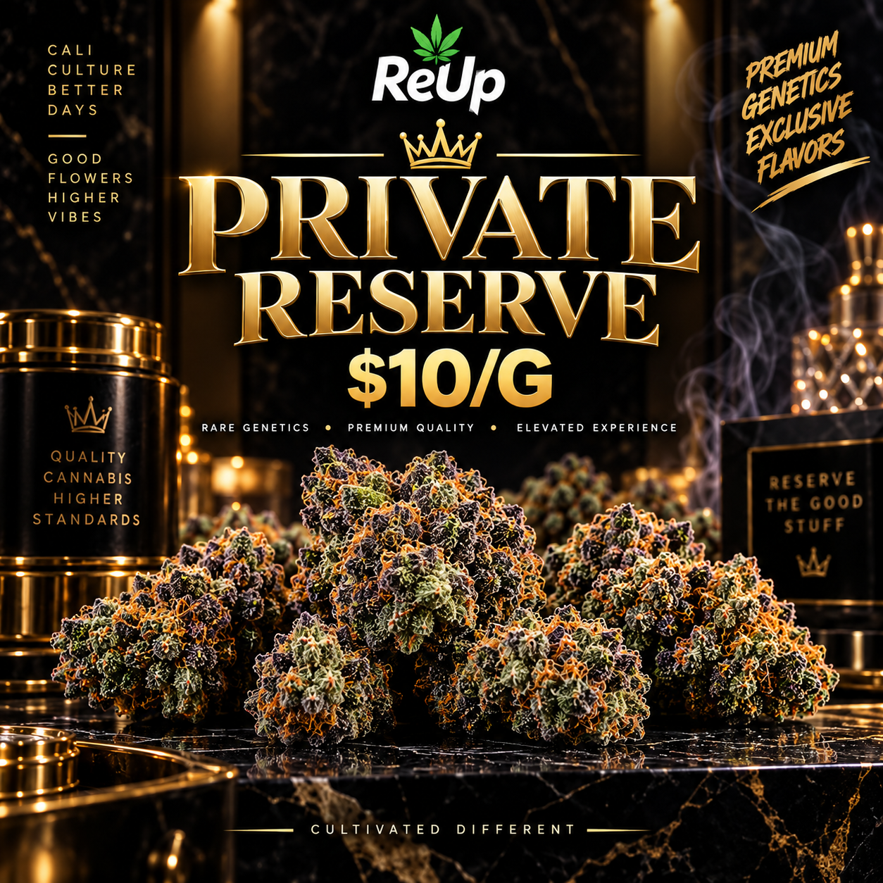 Private reserve cannabis flower gram